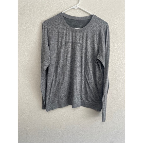 Lululemon Tops - Lululemon Swiftly Tech LS 2.0 Women Size 10 Grey Excellent Heathered Crew Neck